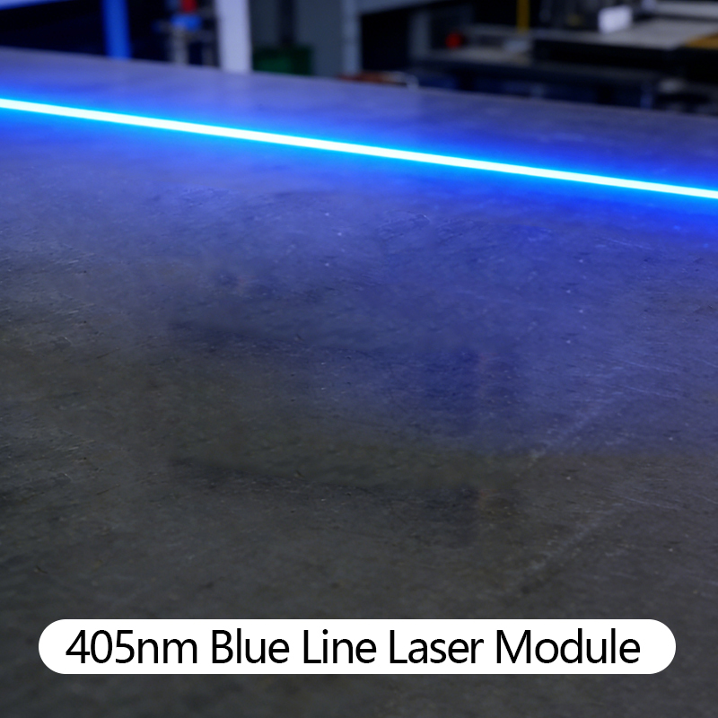 Industrial Laser Line Generator - Ligne bleue focalisable D12X45mm 405nm, 5mw
