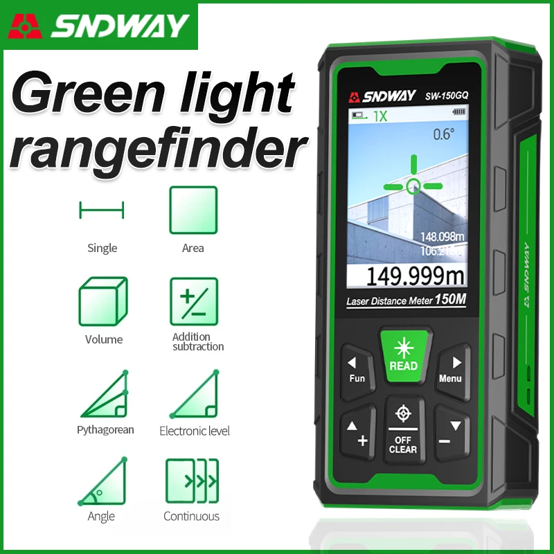 Industrial Laser Distance Sensor - Télémètre laser vert numérique 150m 100m