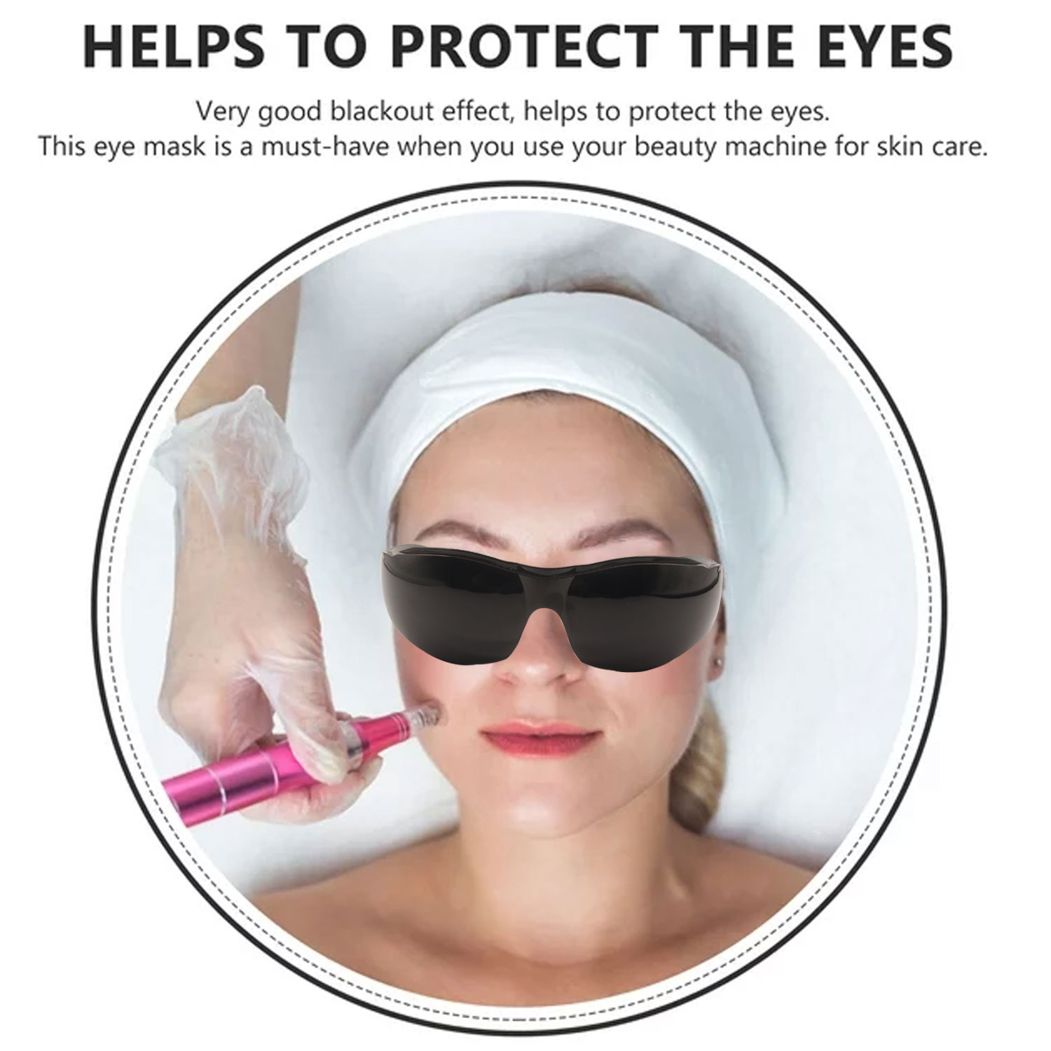 Laser Safety Goggles - Lunettes noires de protection complète, masques