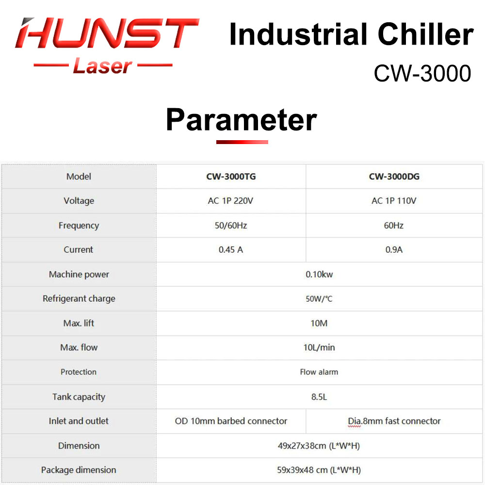 HUNST S & A CW3000 refroidisse - Laser Industrial Chiller avis et prix
