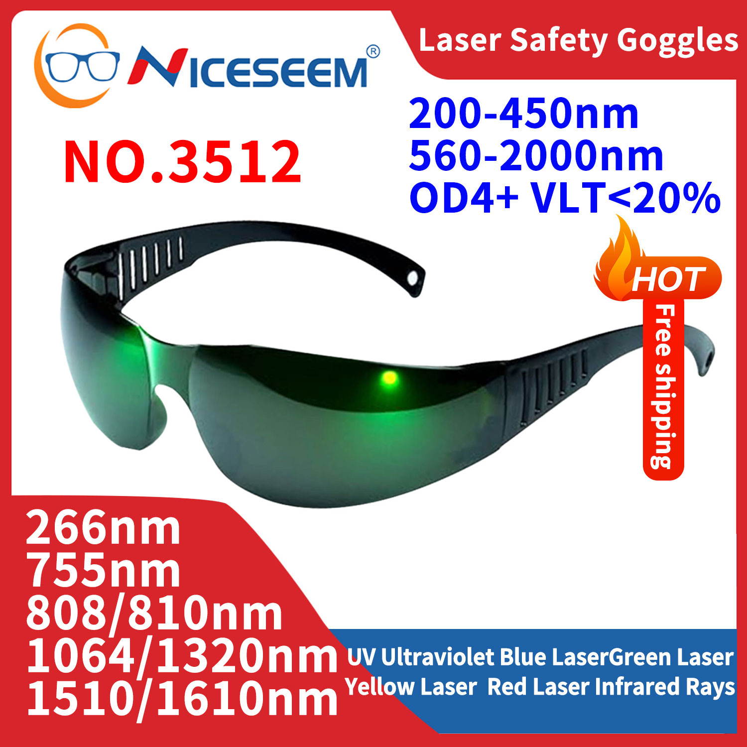 Lunettes en plomb lunettes de  - Laser Safety Goggles avis et prix